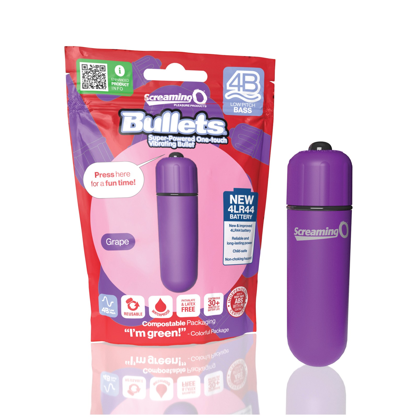 Vibrador Bullet Grape de Screaming O