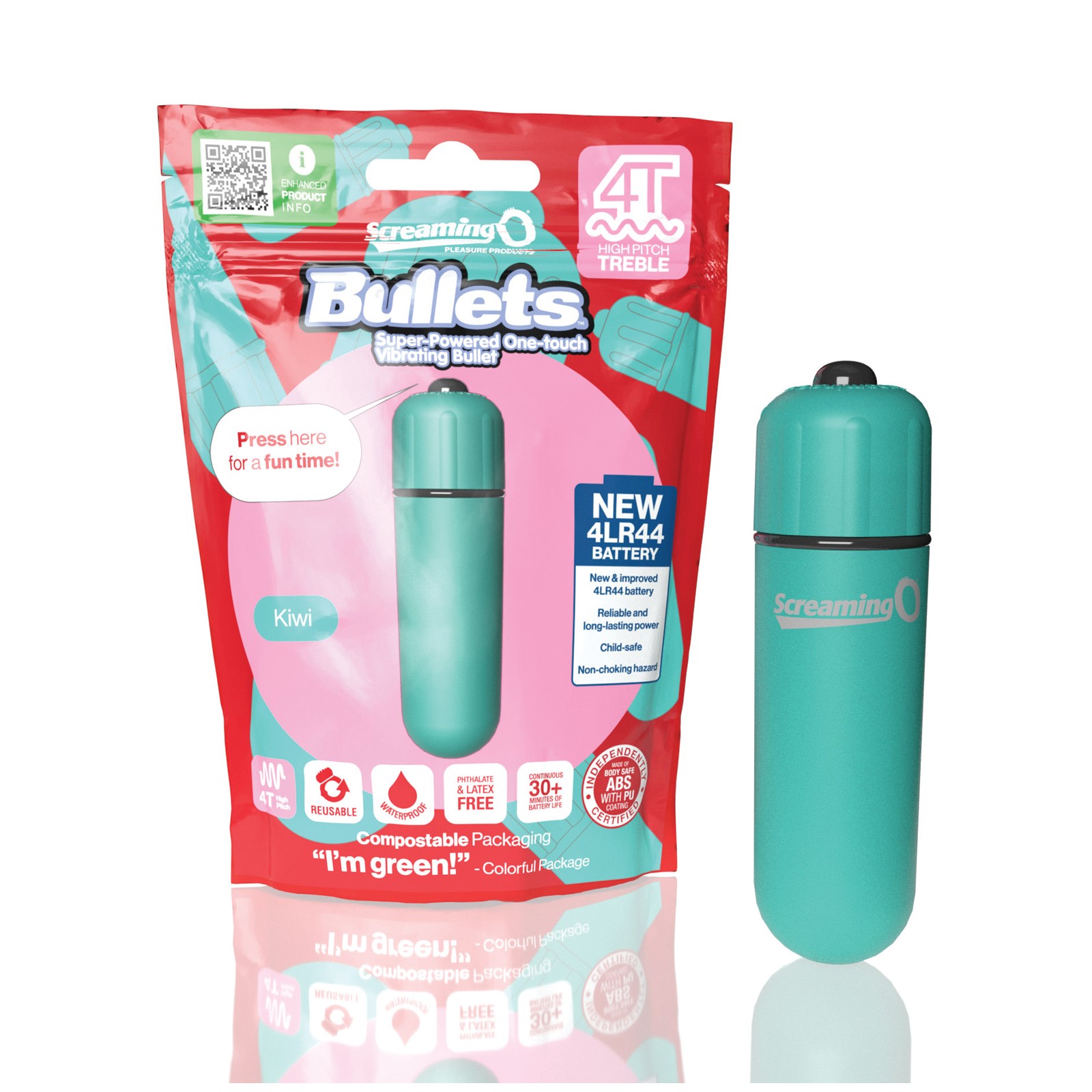 Vibrador de Bala Screaming O 4T para Sensaciones Explosivas