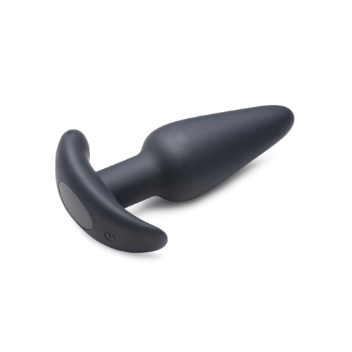 Bang! 21X Vibrating Silicone Butt Plug with Remote - Black