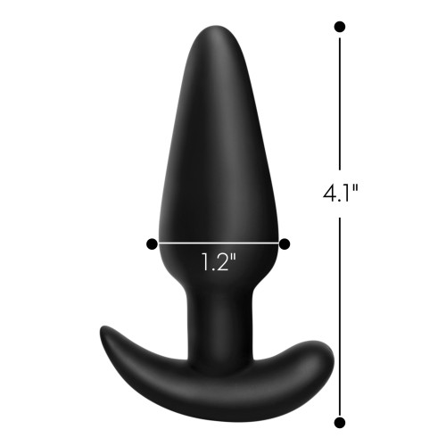 Bang! 21X Vibrating Silicone Butt Plug with Remote - Black