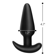 Bang! 21X Vibrating Silicone Butt Plug with Remote - Black