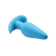 Bang 21X Vibrating Silicone Butt Plug with Remote Blue