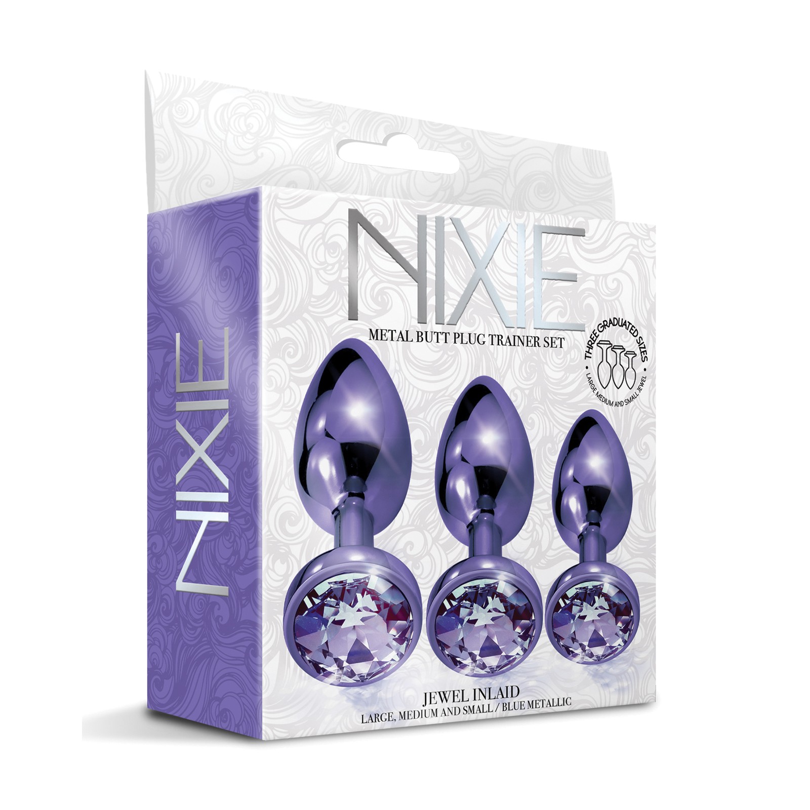 Nixie Metal Butt Plug Trainer Set Purple