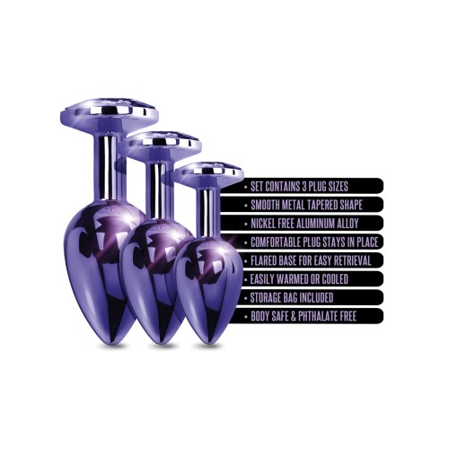 Nixie Metal Butt Plug Trainer Set Purple