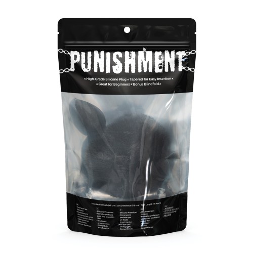 Punishment Bunny Tail Butt Plug Black