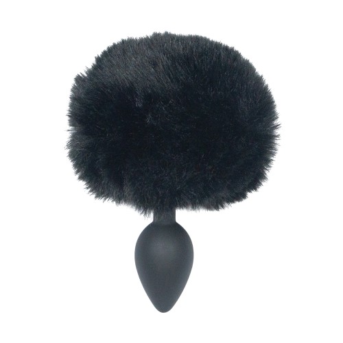 Punishment Bunny Tail Butt Plug Black