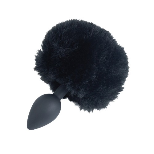 Punishment Bunny Tail Butt Plug Black