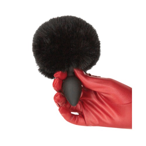 Punishment Bunny Tail Butt Plug Black