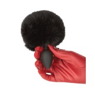 Punishment Bunny Tail Butt Plug Black