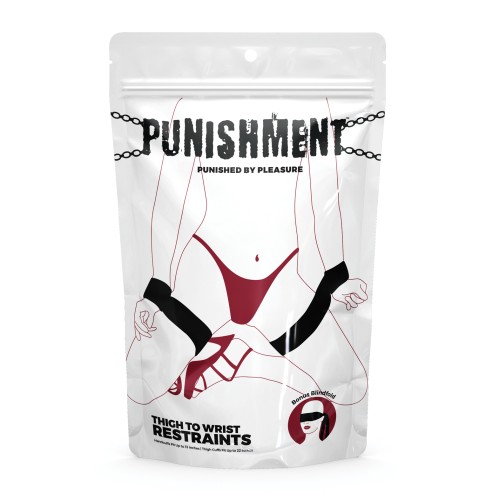 Punishment Thigh to Wrist Restraints Set