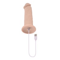 Evolved 7 Inch Girthy Vibrating Dong - Light