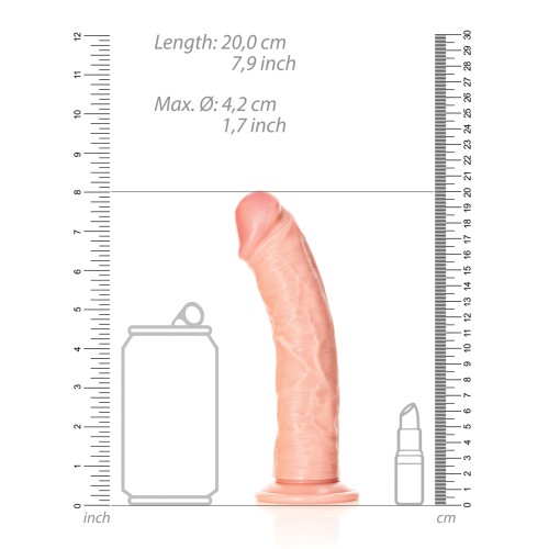 Shots RealRock Realistic 7" Curved Dildo Flesh