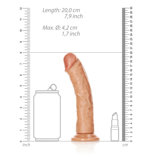 Shots RealRock Dildo Curvado Realista de 7" - Tan