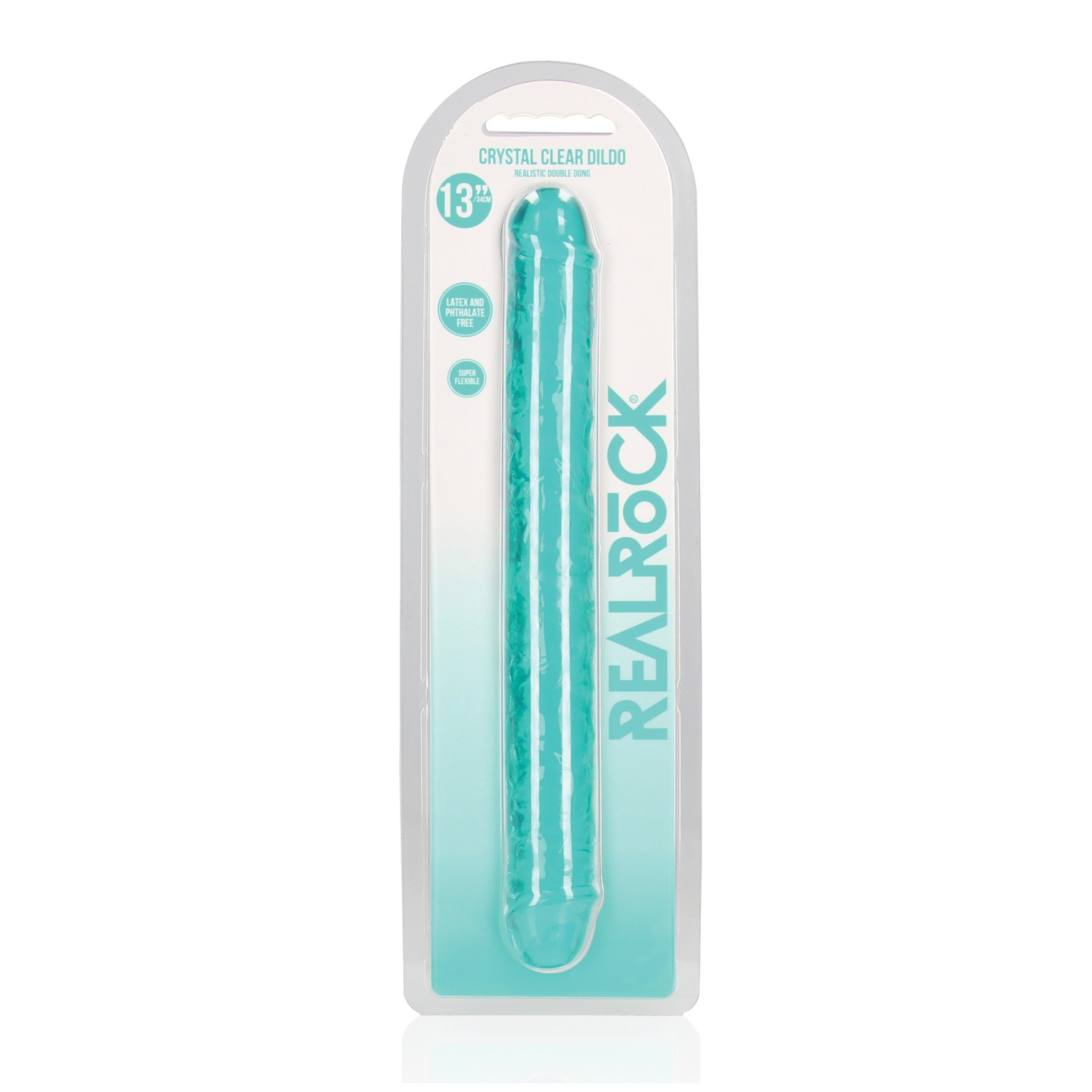 Dildo Doble RealRock de Cristal Claro - 13 pulgadas