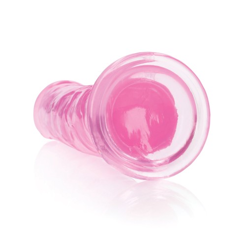 Dildo Recto Realista de 10" Crystal Clear Rosa