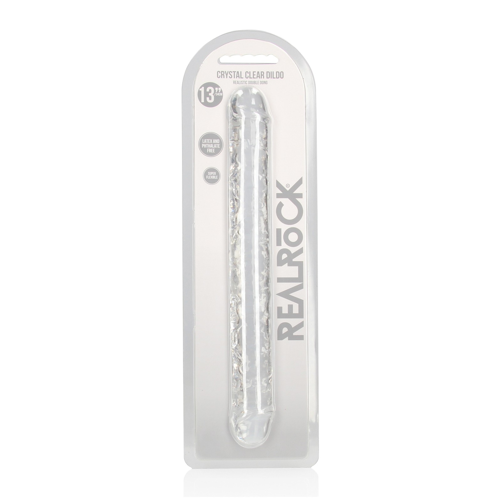 Dildo Doble Transparente RealRock de 13"