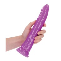 Dildo Glow in the Dark RealRock 10 Pulgadas - Púrpura Neón