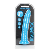 Dildo RealRock Slim 9 pulgadas Azul Neón