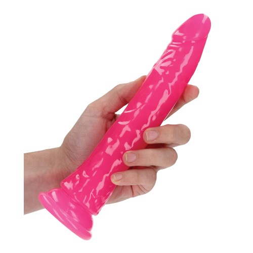 Shots RealRock 9 Inch Glow in the Dark Dildo Pink