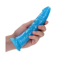 Dildo Shots RealRock Slim de 7" Azul Neón