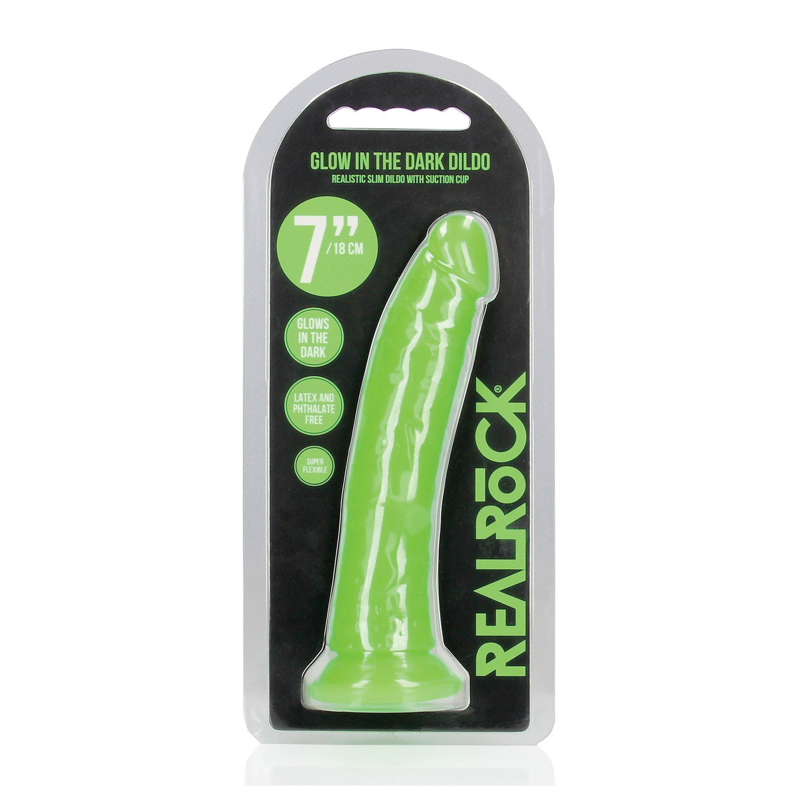 Dildo Slim Shots RealRock 7" - Placer Luminoso