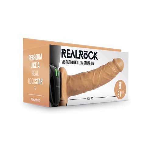 Shots RealRock 8" Vibrating Hollow Strap-On