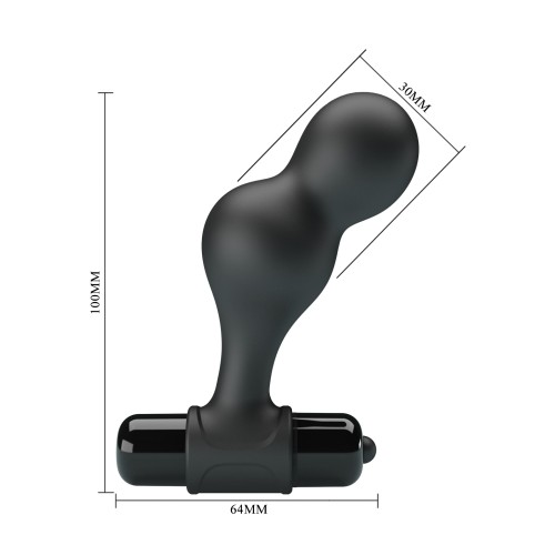 Mr. Play Plug Anal Vibrador de Silicona Negra