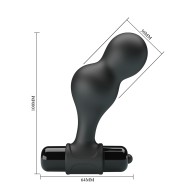 Mr. Play Black Silicone Vibrating Butt Plug