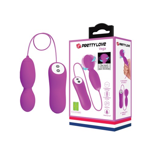 Pretty Love Vega Rotating Head Mini Wand - Fuchsia