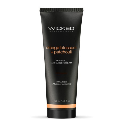 Wicked Sensual Care Orange Blossom & Patchouli Massage Cream - 4 oz