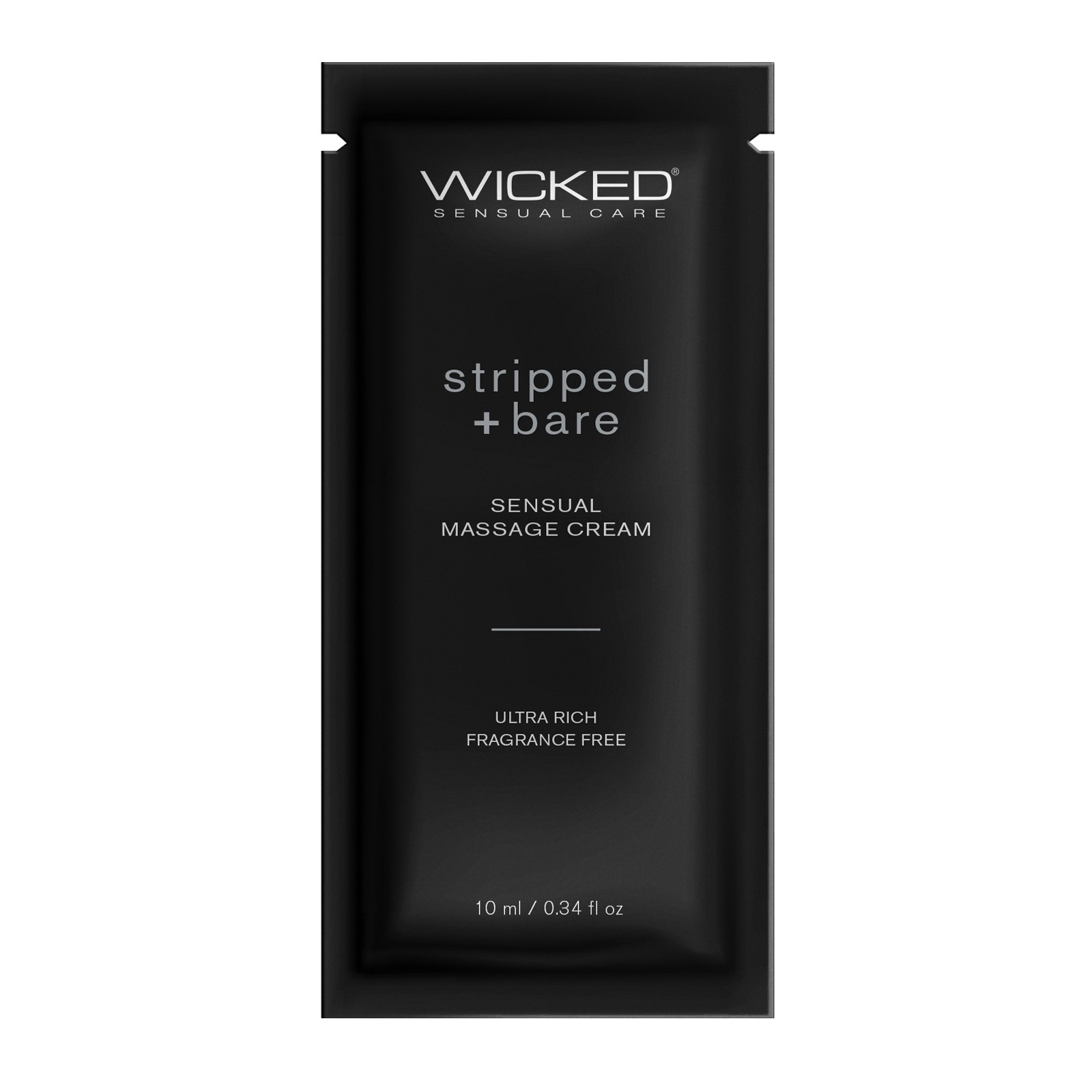 Wicked Sensual Care Stripped Bare Unscented Massage Cream 0.34 oz