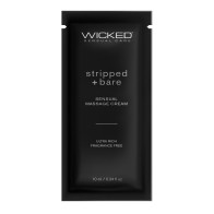 Wicked Sensual Care Stripped Bare Unscented Massage Cream 0.34 oz