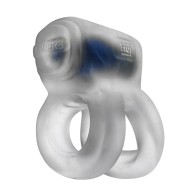 Anillo Vibrador Hunkyjunk Revhammer Hielo Claro Vibración Azul