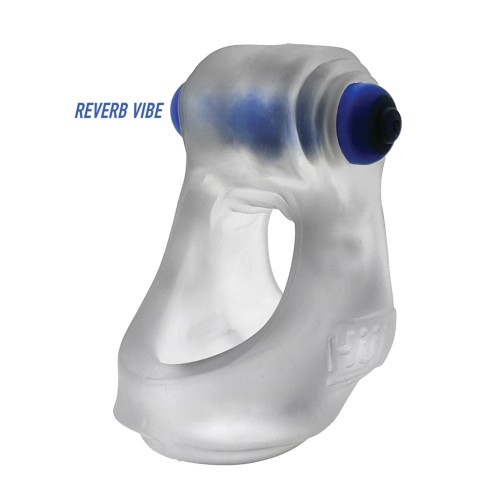 Hunkyjunk Revsling Sling with Vibrator Clear Ice