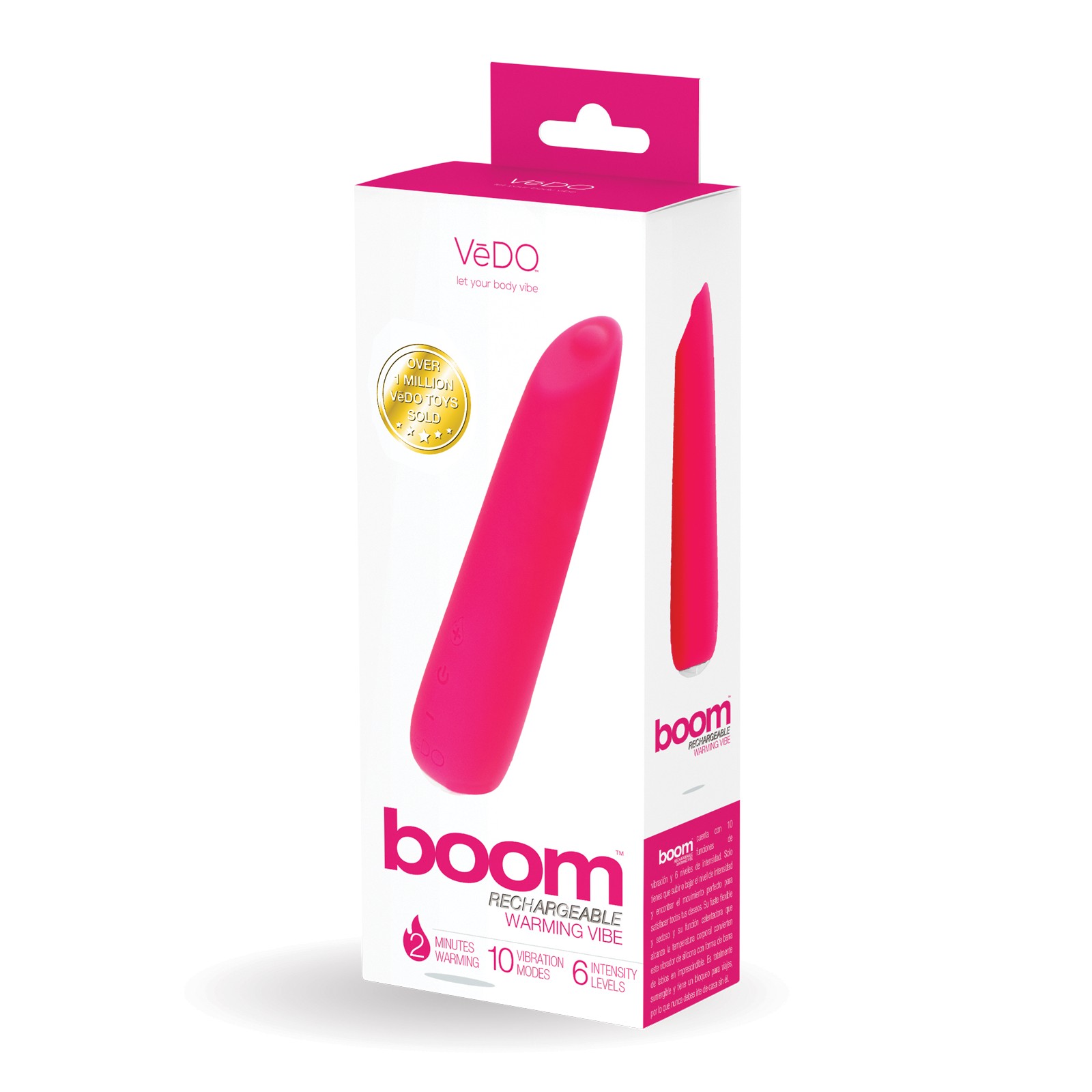 VeDO Boom Vibrador Poderoso Recargable en Rosa