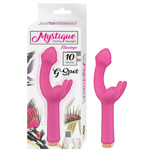 Masajeador Vibrador G Spot Mystique Rosa Estimulador Dual