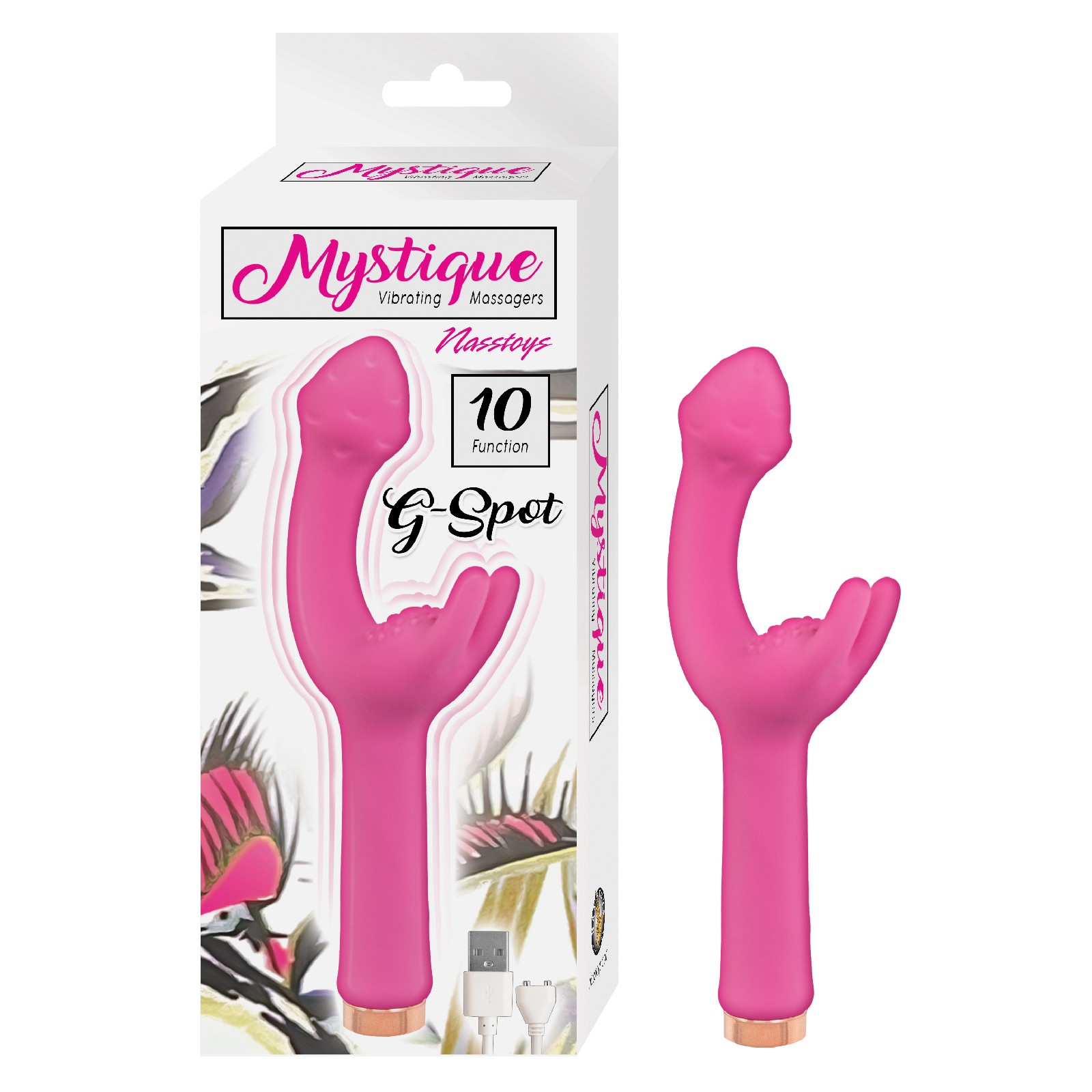 Mystique G Spot Vibrating Massager Pink Dual Stimulator