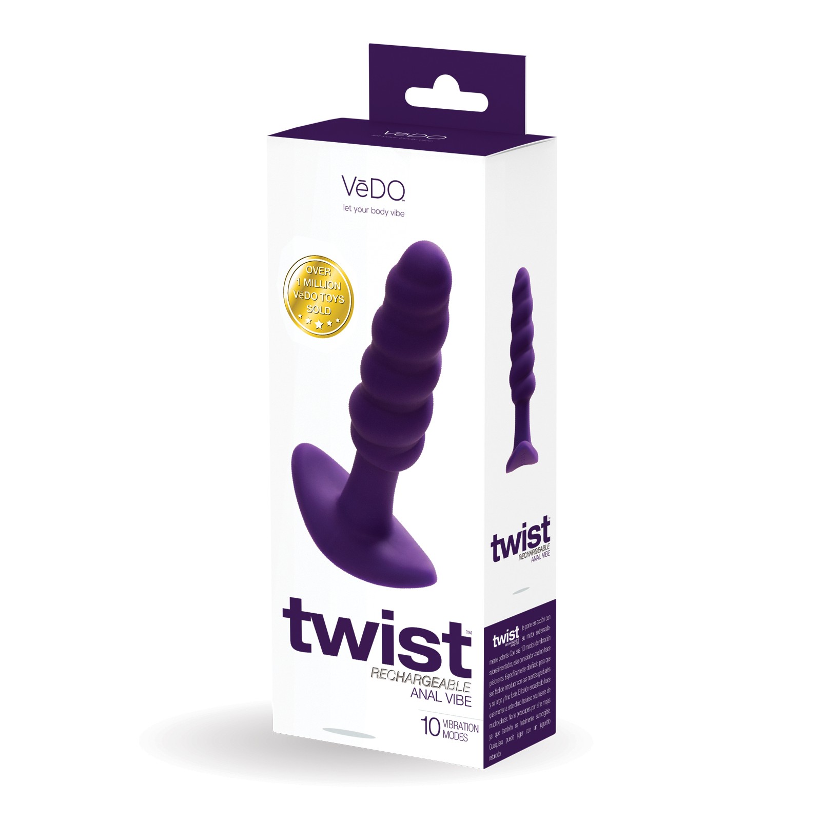 Plug Anal Recargable VeDO Twist para Máximo Placer