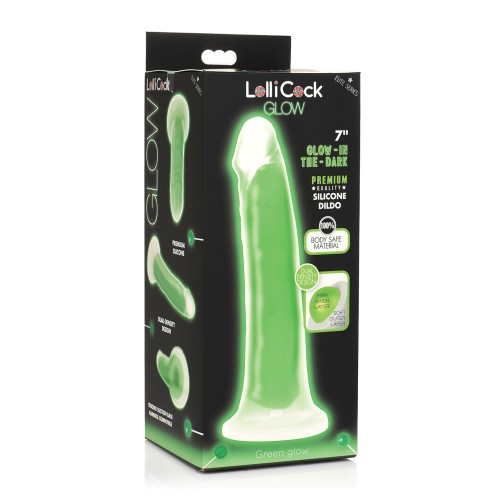 Dildo Curve Toys Lollicock - Placer que Brilla en la Oscuridad