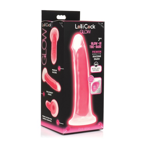 Dildo de Silicona Lollicock de 7 Pulgadas que Brilla en la Oscuridad