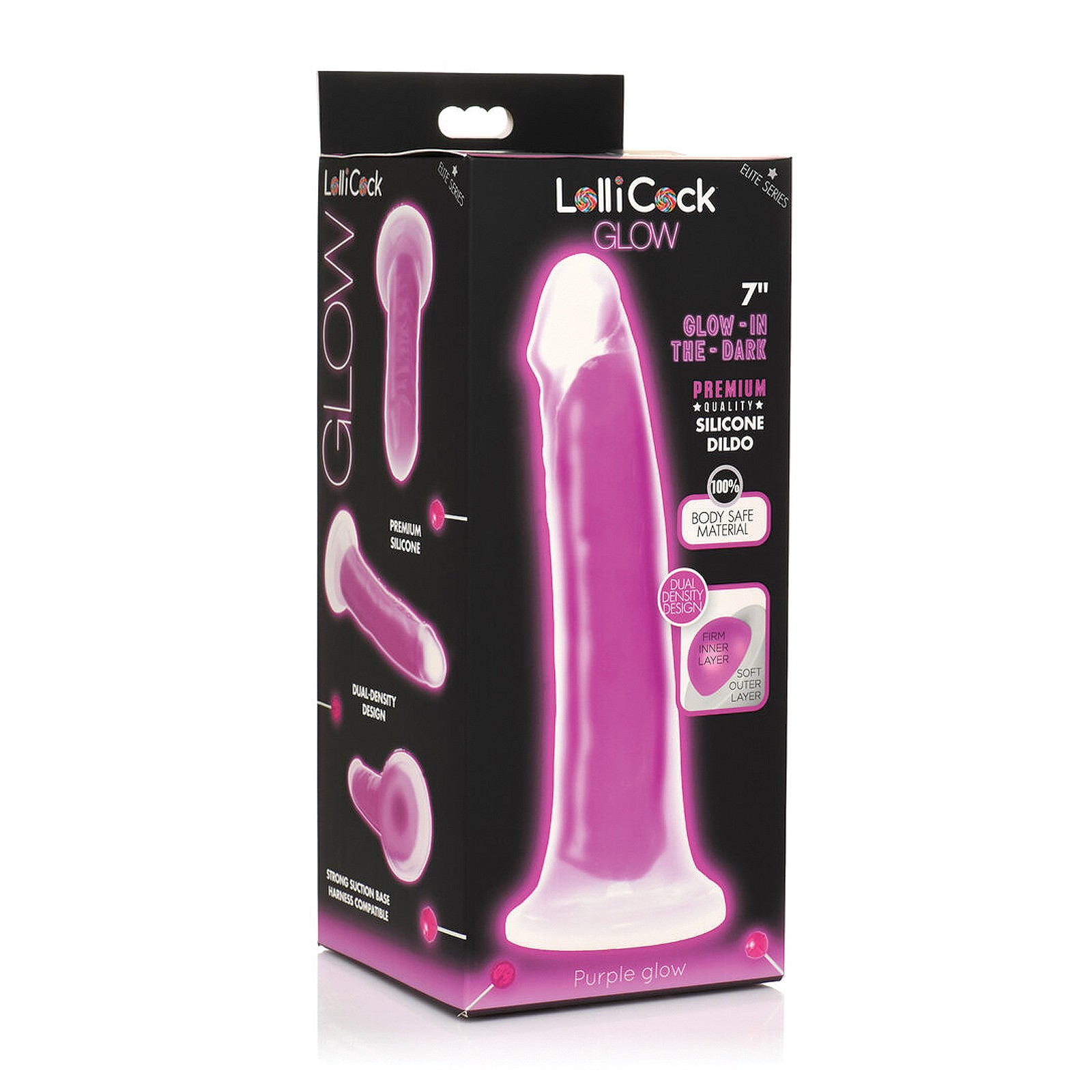 Glow In The Dark Lavender Silicone Dildo for Ultimate Pleasure