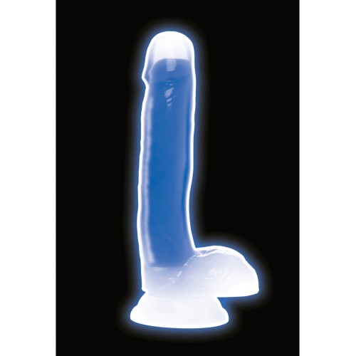 Lollicock Dildo de Silicona que Brilla en la Oscuridad Azul