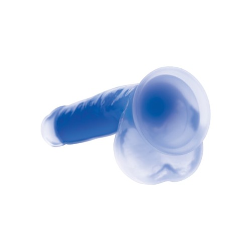 Lollicock Dildo de Silicona que Brilla en la Oscuridad Azul