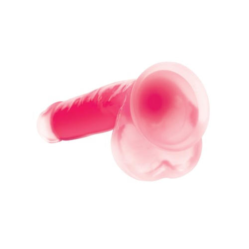 Curve Toys Lollicock 7 Inch Glow In The Dark Dildo Pink