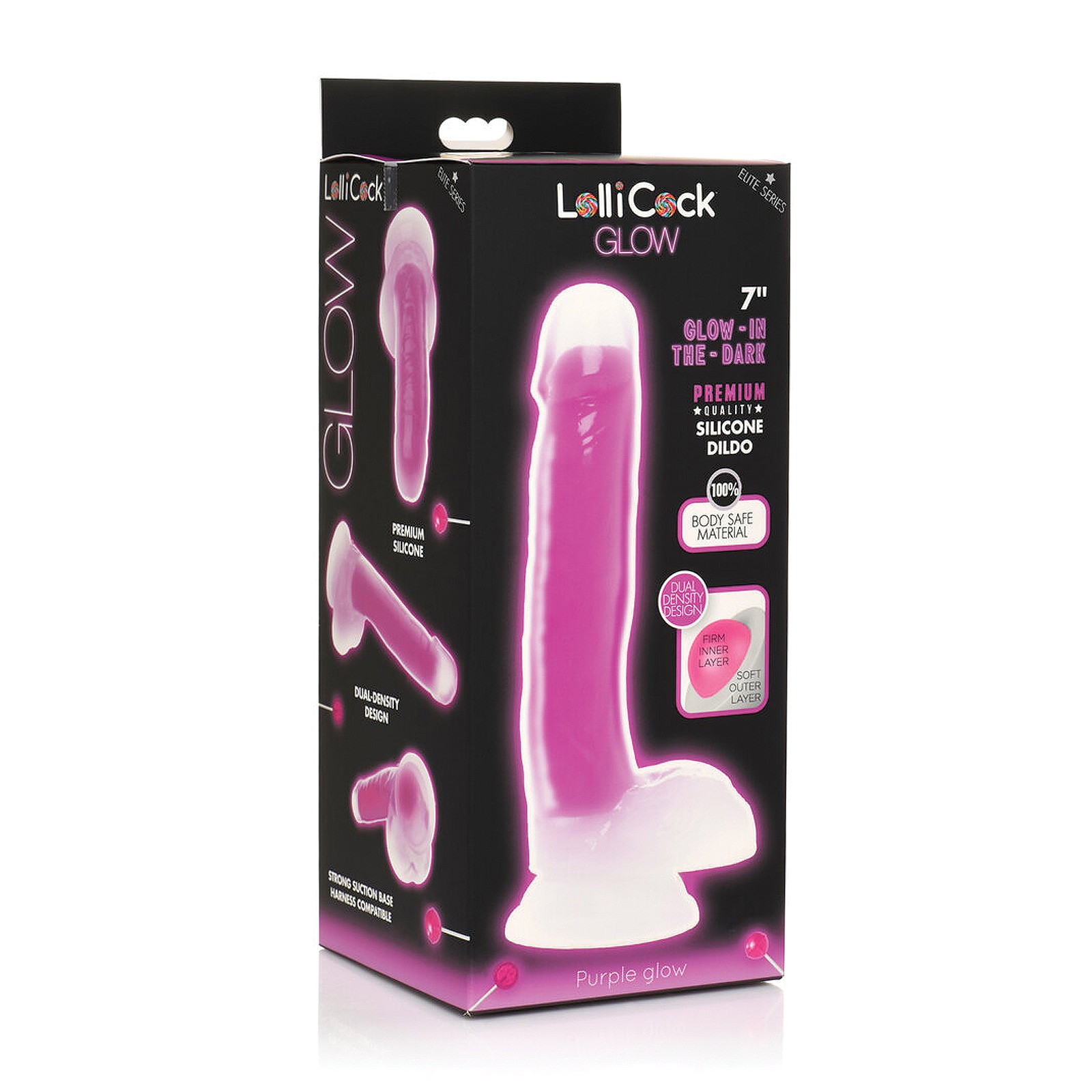 Curve Toys 7 Inch Glow In The Dark Dildo Purple