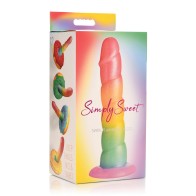 Dildo Arcoíris Simply Sweet de 6.5 Pulgadas - Curve Toys