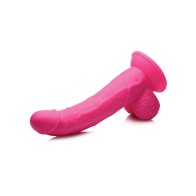 Pop Peckers 7.5" Dildo with Realistic Balls - Pink