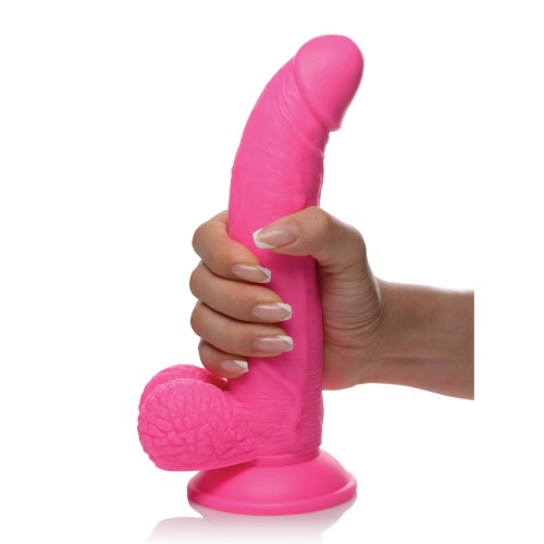 Dildo Pop Peckers 7.5" con Testículos Realistas - Rosa