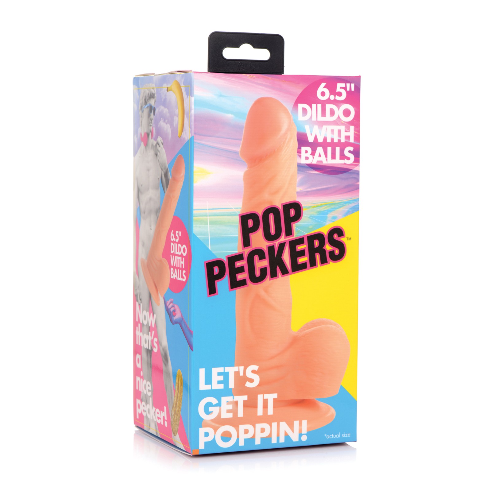 Pop Peckers 6.5" Dildo with Balls - Light