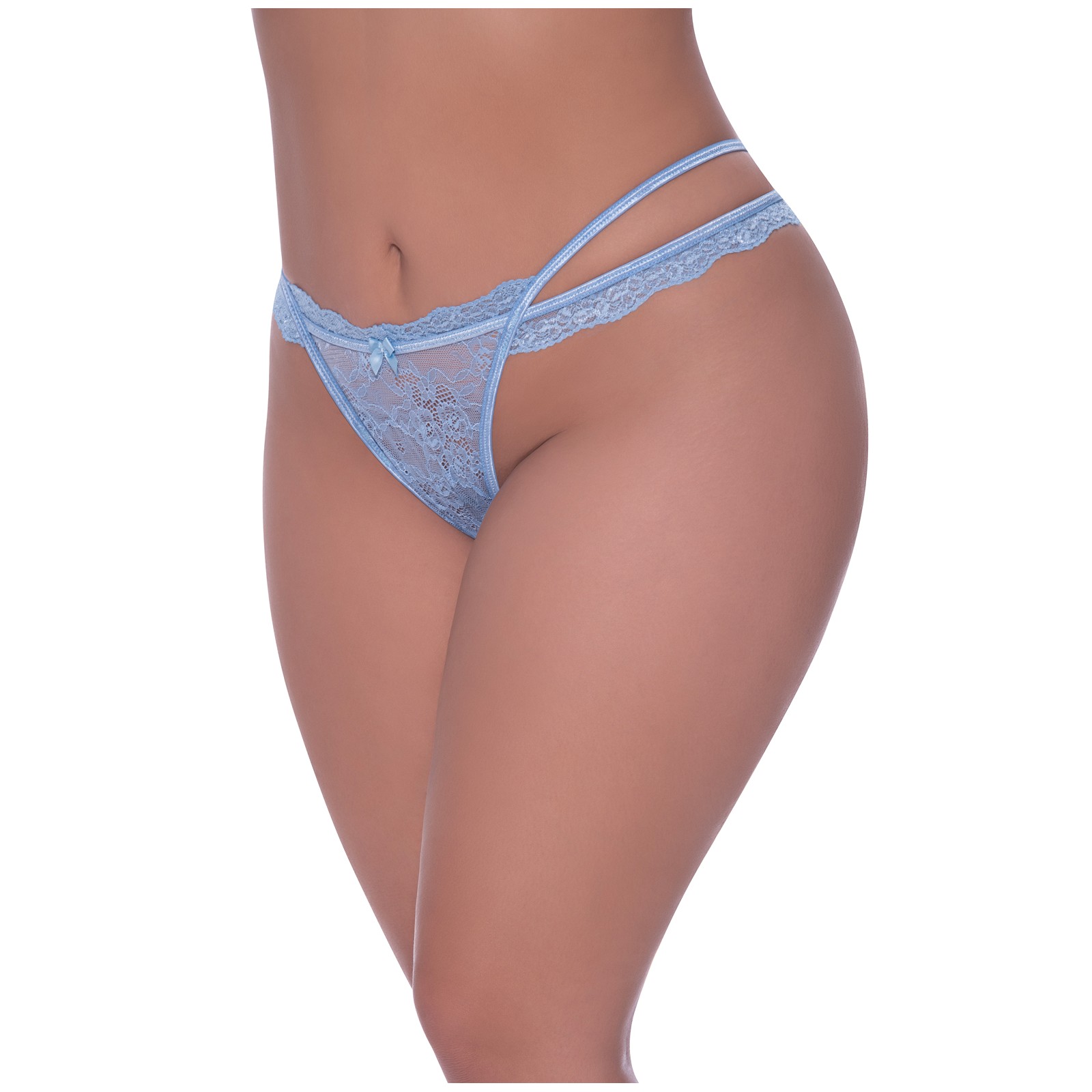 Ooh La Lace Peek-A-Boo Cheeky Panty - Periwinkle